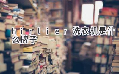 hirlier洗衣機是什么牌子