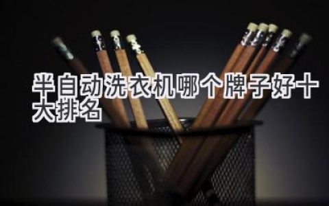 洗衣機選購指南：2024 年最值得推薦的十款半自動(dòng)洗衣機