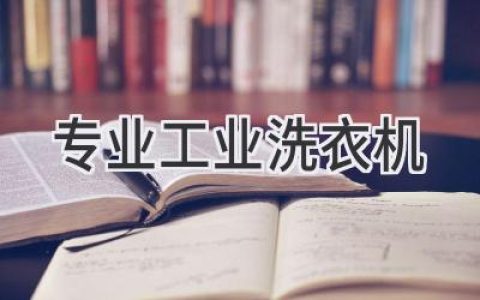 高效、可靠、節能：工業(yè)洗衣解決方案的領(lǐng)跑者