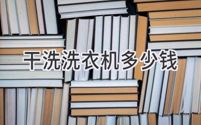 干洗洗衣機(jī)多少錢