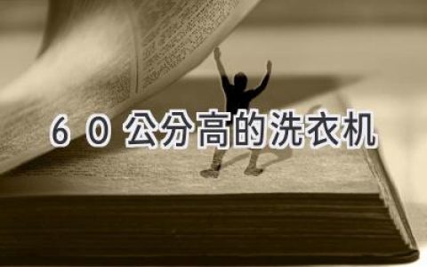 小空間大容量：60cm 高洗衣機(jī)選購(gòu)指南