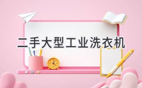 高性價比選擇：二手工業(yè)洗衣機如何助力企業(yè)洗衣需求