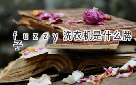 智能洗衣新體驗：揭秘模糊控制技術(shù)背后的品牌