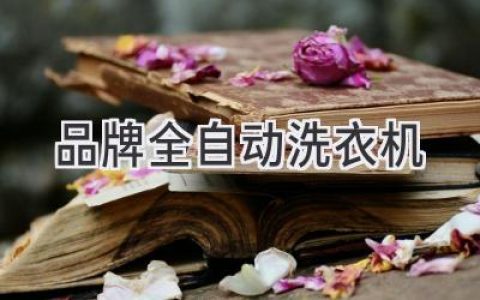 解放雙手，告別洗衣煩惱：智能洗衣新體驗