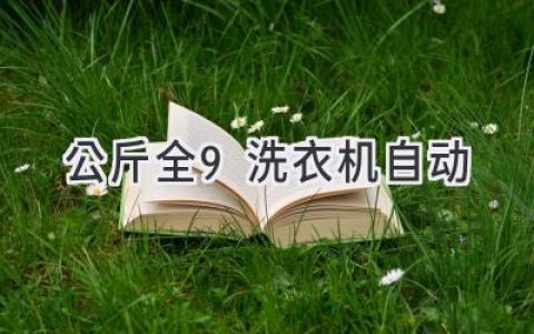 告別繁瑣，輕松洗凈！9公斤大容量洗衣機自動洗滌，解放雙手享受生活