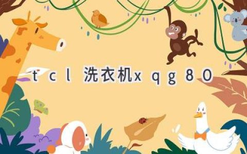 TCL 洗衣機(jī)：智能科技與高效潔凈的完美結(jié)合