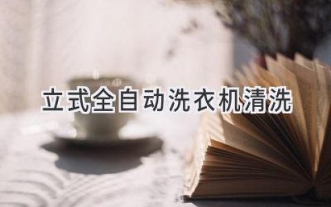 深入解析：你的立式洗衣機需要清洗嗎？如何安全高效地清潔它？