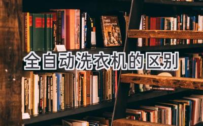 全自動洗衣機(jī)的區(qū)別