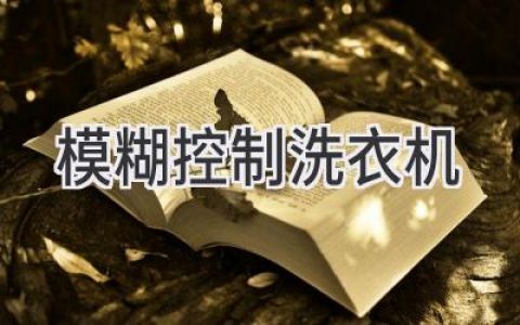 洗衣機智能新紀元：模糊控制技術(shù)如何提升洗滌體驗