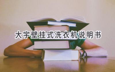 大宇壁掛式洗衣機(jī)說明書