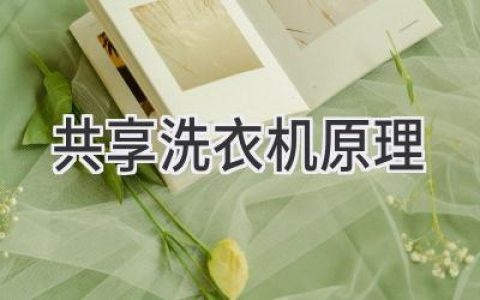 智能洗衣新時(shí)代：解密共享洗衣機(jī)的便捷與科技