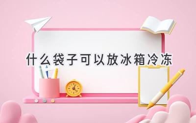 什么袋子可以放冰箱冷凍