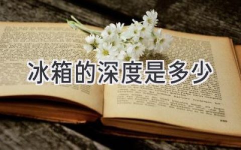 冰箱尺寸大揭秘：深度不再是秘密