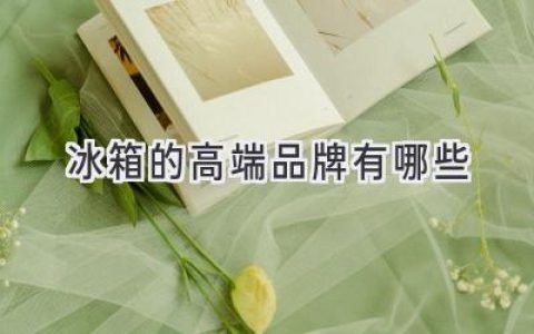 高端冰箱品牌盤點：追求卓越品質(zhì)與科技