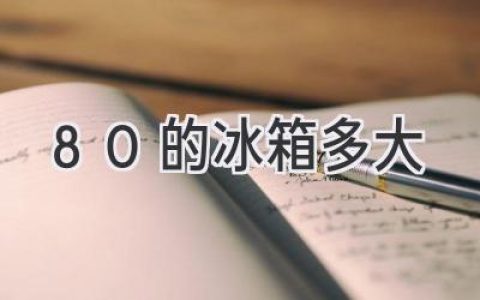 80升冰箱的空間有多大？選購指南和實用建議