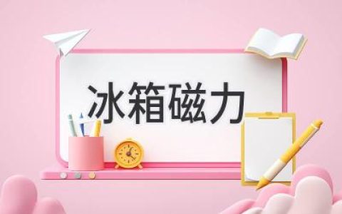 冰箱磁力：小物件，大用途，探索你家的“磁性”世界