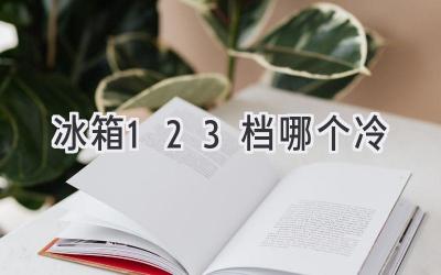 冰箱123檔哪個冷