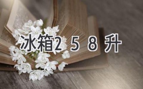 258升冰箱：適合你的家庭嗎？探索容量和功能的完美平衡