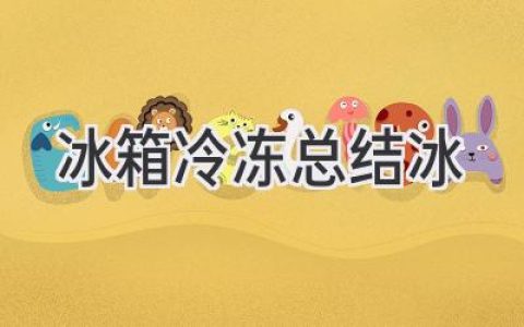 冰箱冷凍：總結(jié)冷凍冰的知識(shí)和技巧