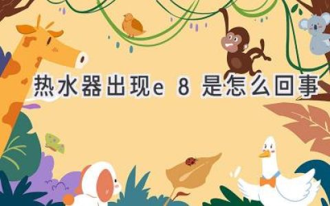 熱水器顯示E8，別慌！快速排查問(wèn)題，輕松解決！