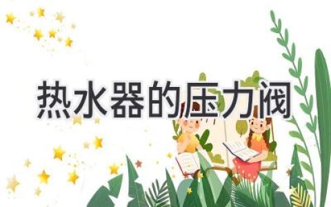 熱水器壓力閥：守護(hù)你家的安全衛(wèi)士