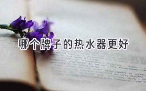 選購(gòu)熱水器，你需要知道的品牌和關(guān)鍵點(diǎn)！